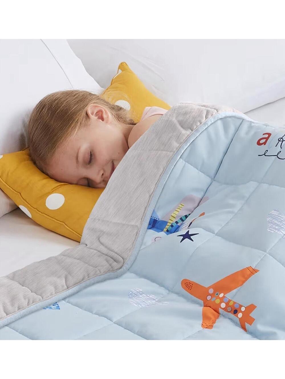 Weighted Blanket - Weighted Blanket 5 lbs Blue Airplane Heavy Blanket 36x48”